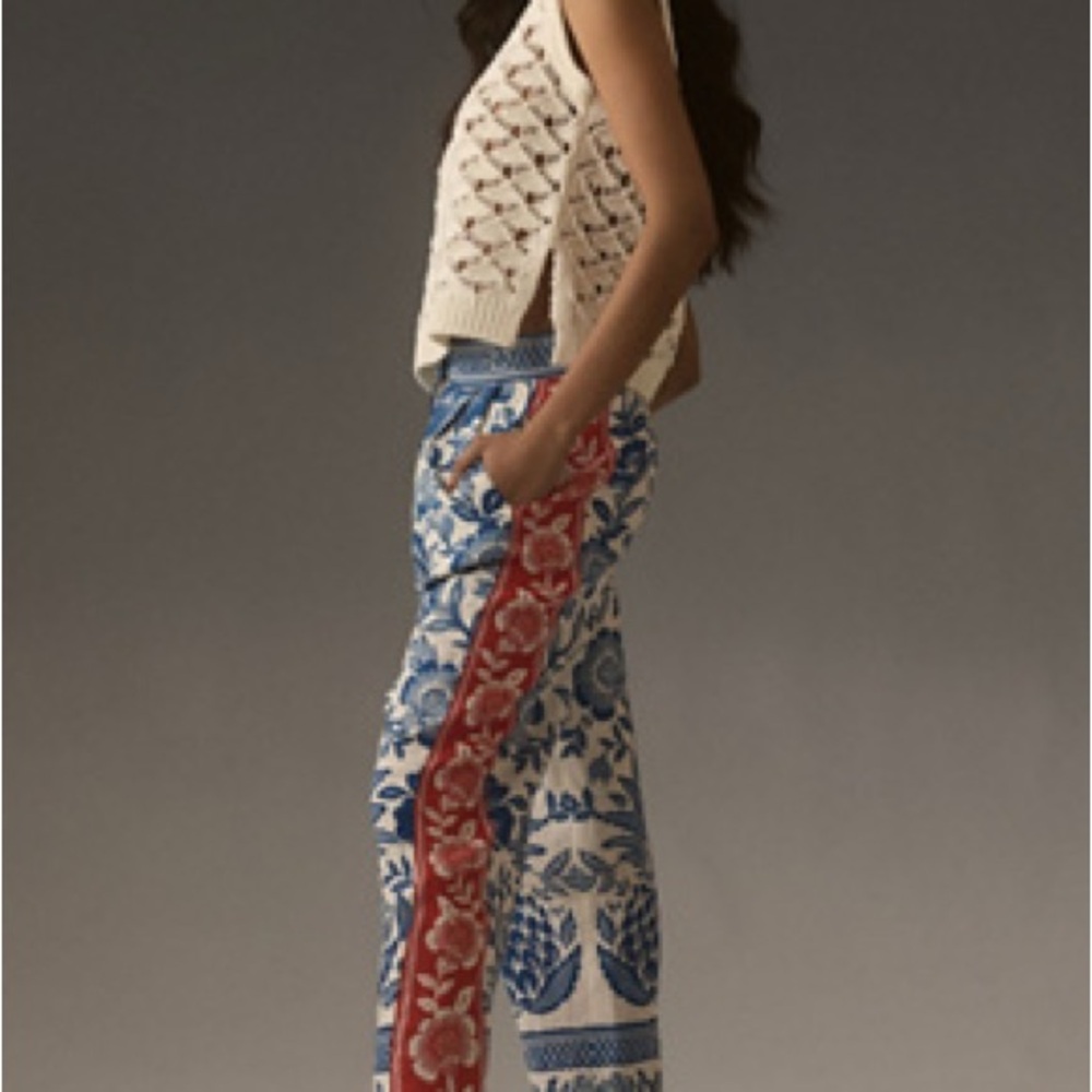Very Gently Worn (1x) Like New- Farm Rio Floral Linen Pants-Medium